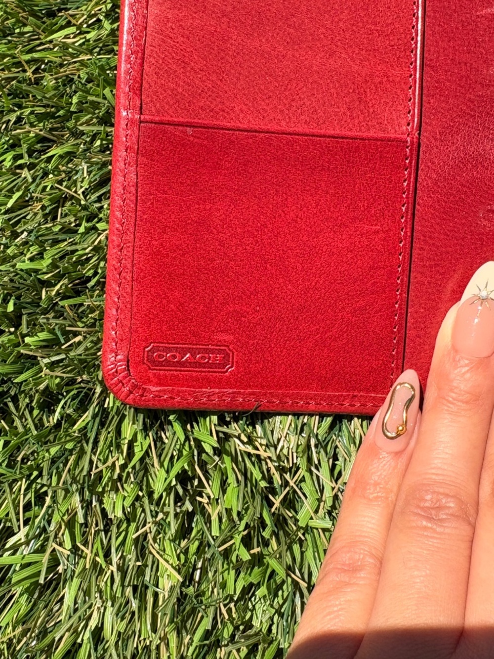 Vintage Coach Red Leather Agenda - Picture 3 of 6